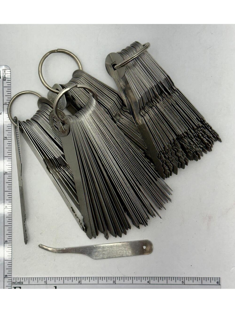 Professional Stainless Key Gauge Template Set Ringed Tool Lot Vintage Handmade